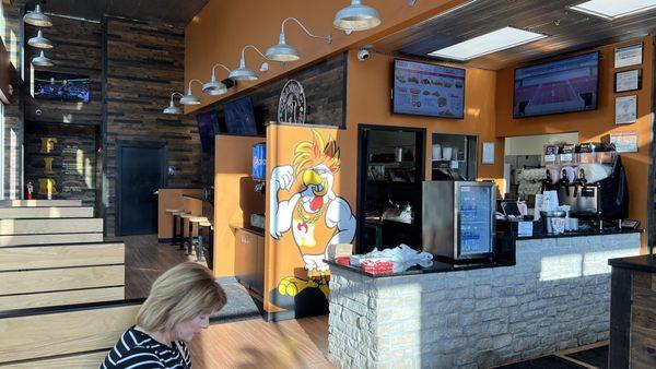 Inside of the restaurant.