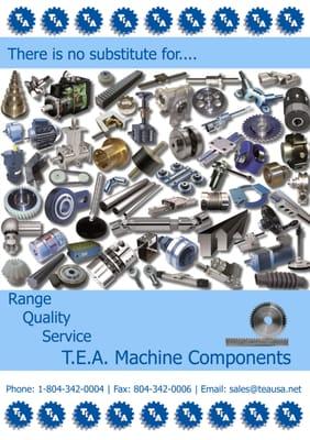 TEA Machine Components Product Range