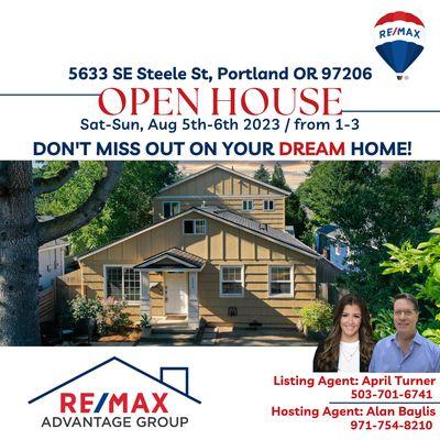 Open House this weekend