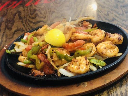 Shrimp fajitas