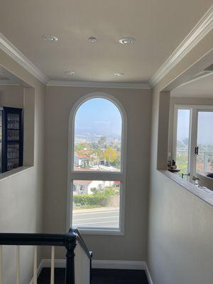 Custom arch clear dual glazed glass replacement