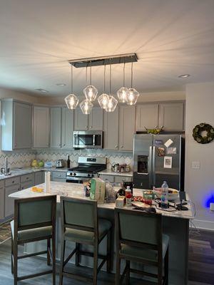 Lighting fixture switch out and install.