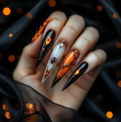 Halloween Nails are Here! Check out our brand new spooky & fun nail designs at Friendswood Nails & Spa!