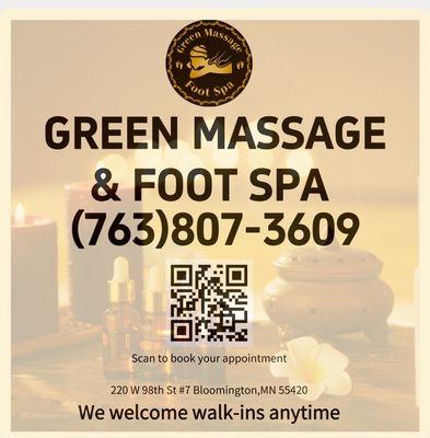 Welcome to Green Massage & Foot Spa!
