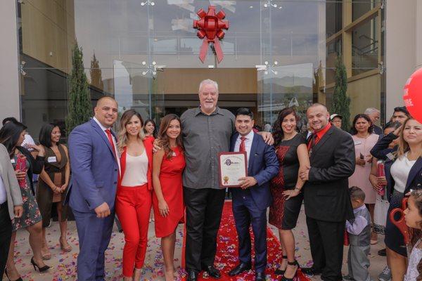 Our Grand Opening with the Mayor of Monrovia, Tom Adams