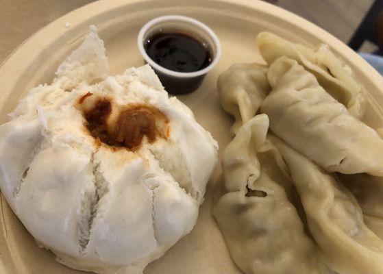 bbq pork bun & pork dumplings