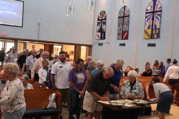 Signing Charter Member document. What a great day!