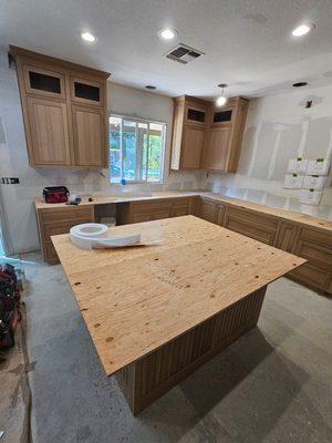Kitchen remodel in progress.