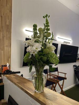 Beautiful floral arrangement and super helpful staff!