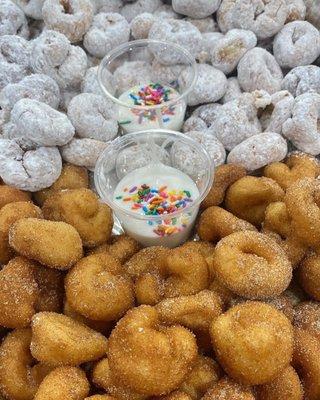 Cinnamon Sugar & powdered Sugar minis!