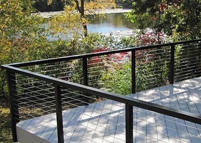 Square Aluminum and Stainless Cable Railing Installation