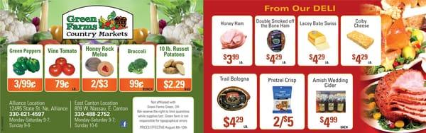 Weekly Specials: August 4 - 10