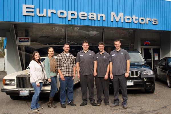 European Motors Service Center staff.