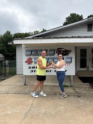 Taking delivery of new vehicle