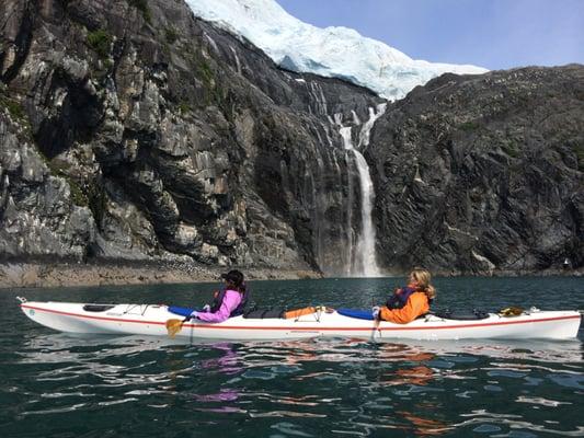 Northland Glacier and waterfall on our Blackstone Glacier day trip.