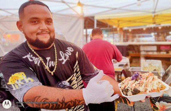 Hilo Town Market, every Friday 5-9pm. One of the many on-site vendors.