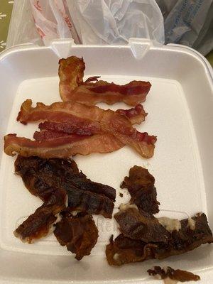 Burned bacon