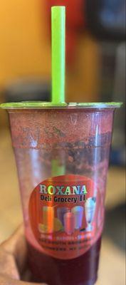 Fresh pressed juice. Really good.