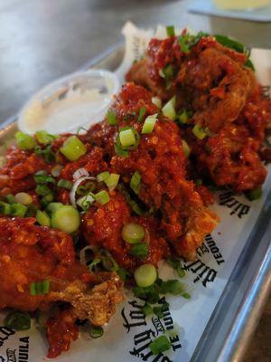Spicy Sambal Chicken Wings. Very spicy and salty