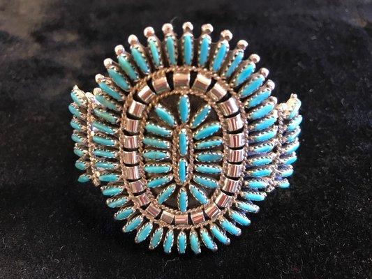 Zuni Petit Point Turquoise Bracelet