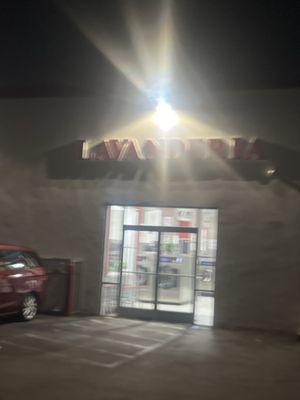 The back of the place where u enter from.