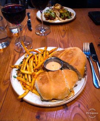 Torta with grilled chicken