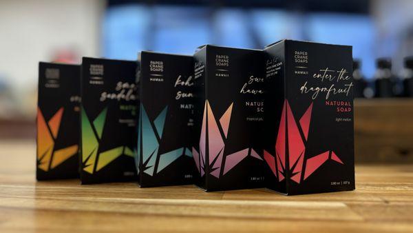 Our Natural Soaps lined up