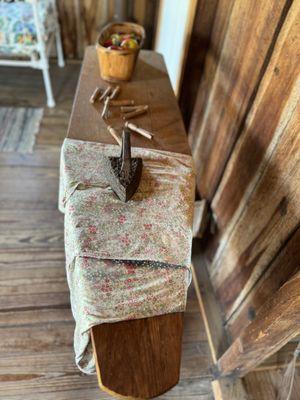 Inside one of the homes