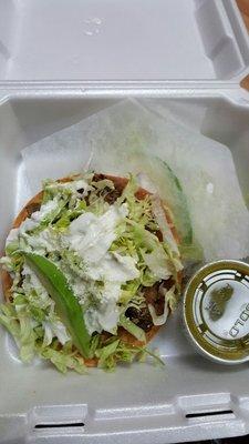 Tostada de Asada.... yummy