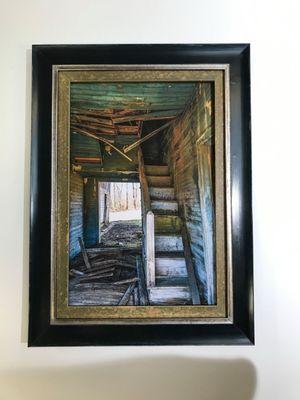 Notice the framework matches the distressed look of the print by Robert Sparkman.