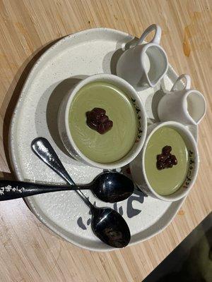 Free Matcha Pudding W. Red Bean with Yelp check in