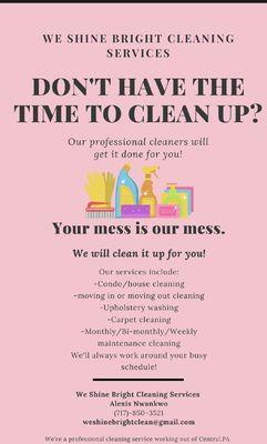 We Shine Bright Cleaning Services