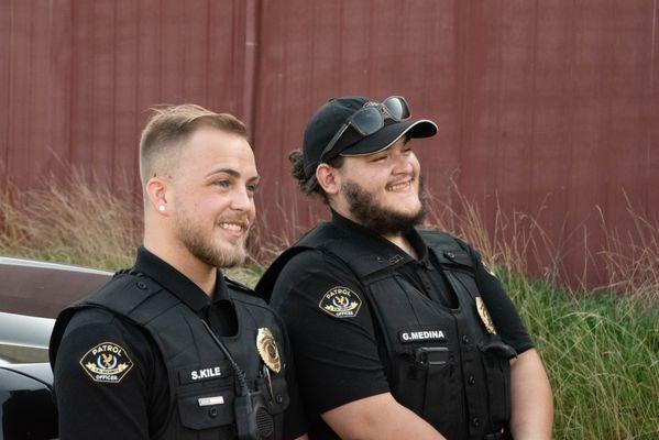 SK Security armed officers in uniform