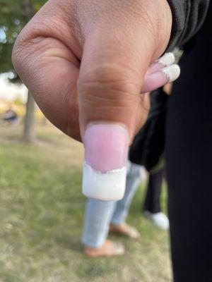 The gel already peeled off