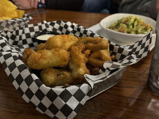 Pickle spears Guacamole