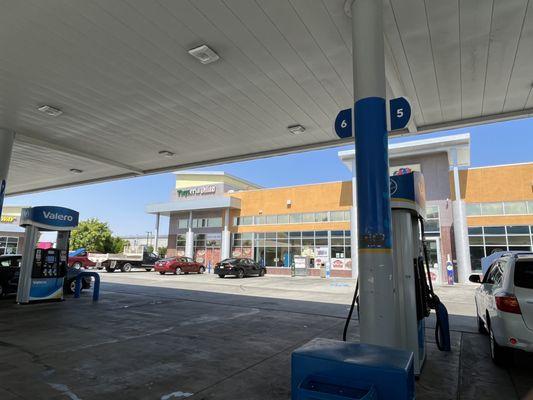 Pumping gas for my drive thank God this station is here