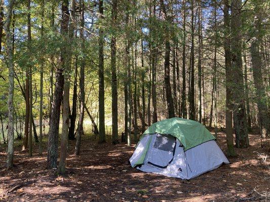 Pilgrim Lake is top notch for camping with a tent
