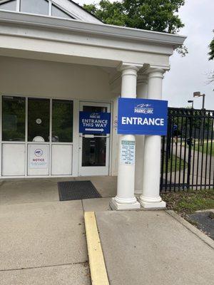 Entrance from the parking lot