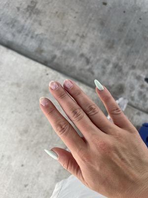 I got my nails done 10 days ago and I've had to glue them back many times. This is the gel X.