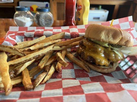 RT60 burger and fries