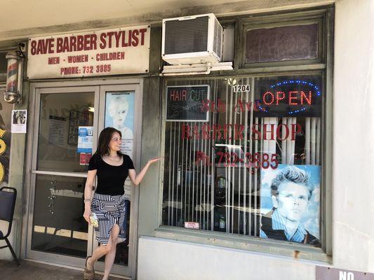 Tina (the Owner/barber) and the spot