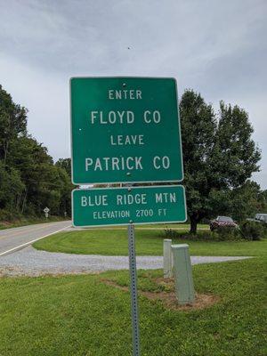 Floyd and Patrick Counties Historical Marker