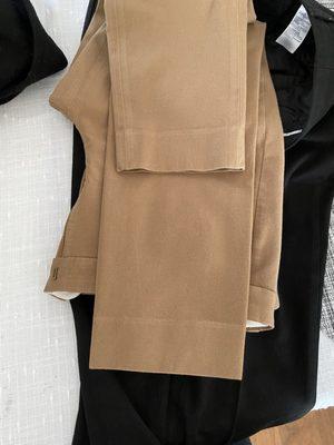 Sinewy iron marks and both pants shrunk.