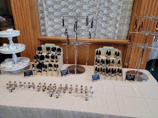 Essential oil table.