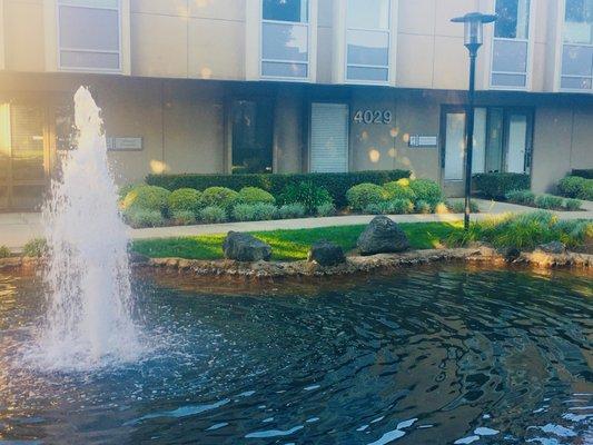 Our office is located in the middle of Building 4029 facing the water feature!