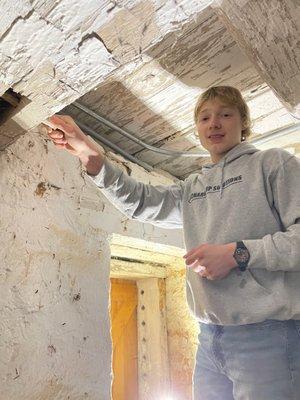 Running conduit through an 1810 barn to power a new Electric vehicle!