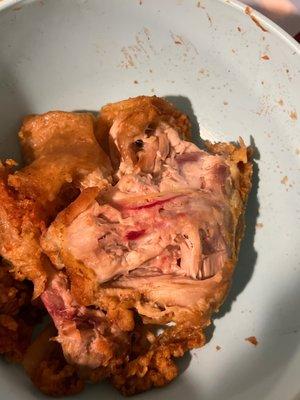 Chicken not fully cooked