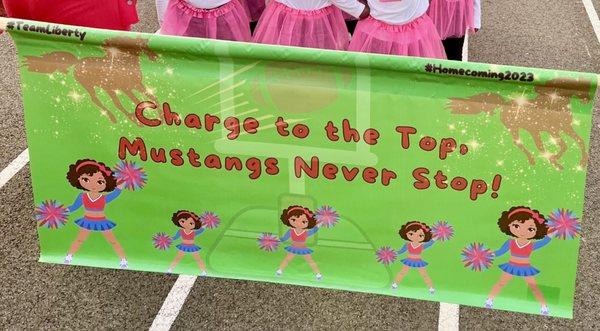 Banner in action during the parade!