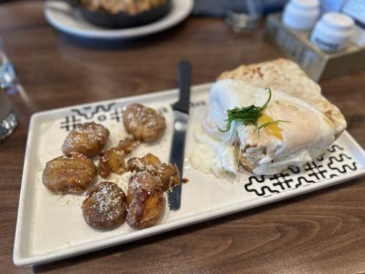 Croque Madame with eggs over easy