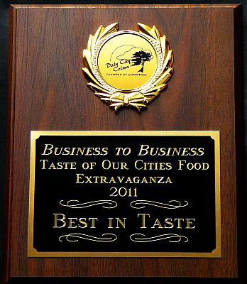 VOTED 2011 "BEST IN TASTE" -- 2nd year!!! Daly City-Colma Taste of Our Cities Food Extravaganza. http://bit.ly/ifEr8Z